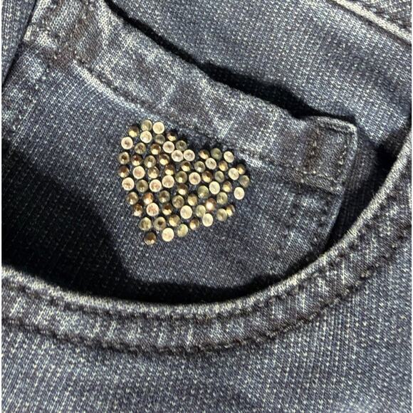 Quacker Factory Dream Jeannes Straight Leg Jeans Embellished Pocket 8 30x31 - Picture 8 of 10